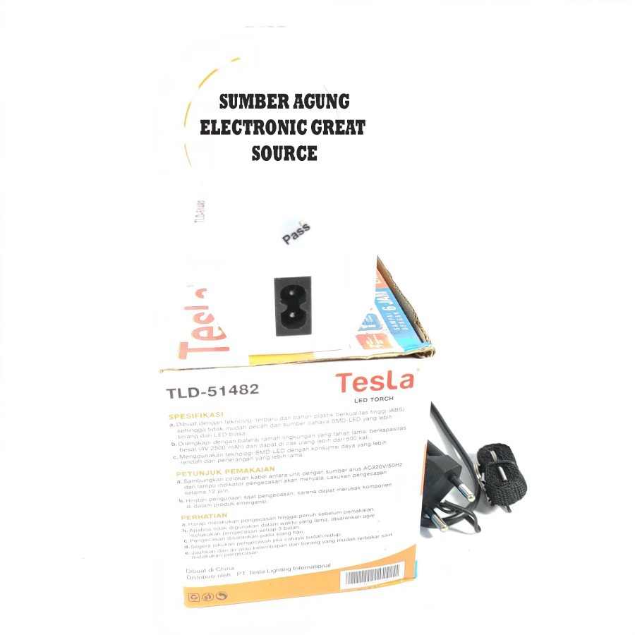 Tesla Senter Emergency TLD51482 51482 LED 5W Untuk Mati Lampu 14LED Su