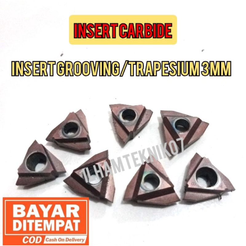 pahat bubut insert bubut insert grooving trapesium 3mm insert Carbide