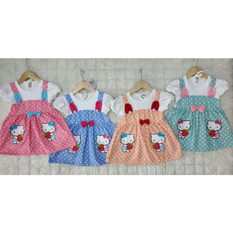 Baju bayi perempuan Dress hello kitty