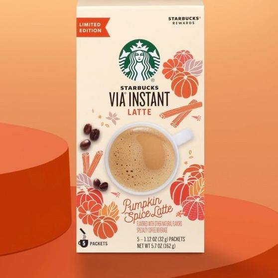 

Starbucks VIA Pumpkin Spice Latte Medium Roast Instant Coffee Packets