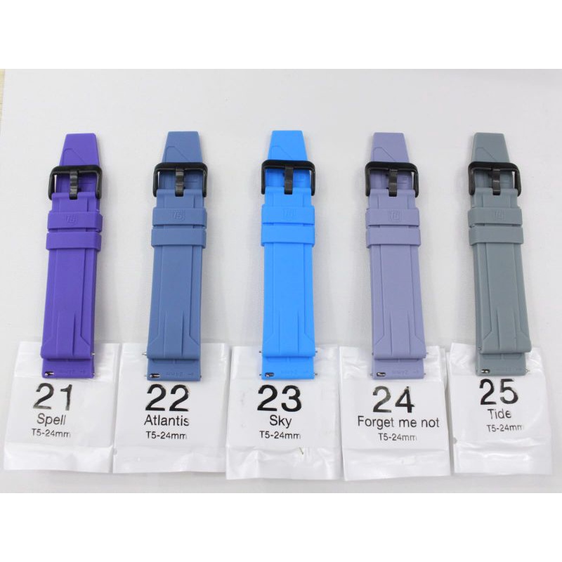Tali Karet T5 Original Ukuran 24 mm Quik Release, Strap Rubber T5 Original Silikon Quik Release