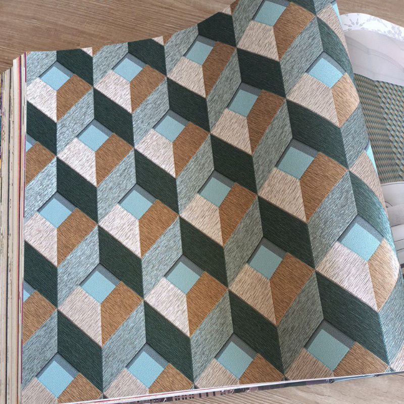 Wallpaper Dinding 3D hexagonal Minimalis NS351