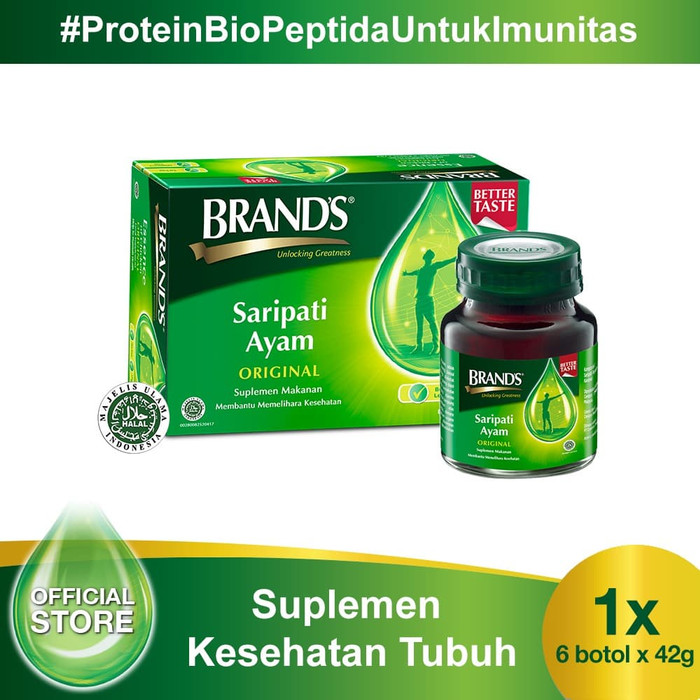 

BRAND'S Saripati Ayam Original 42 Gr (isi 6 botol) Kualitas Terjamin