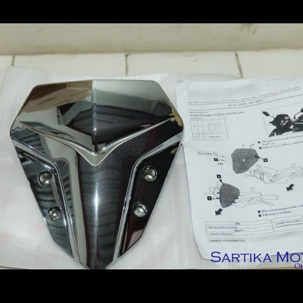 Visor Accessories Black Chrome Yamaha Aerox 155 ori Yamaha Accessories ASLI YAMAHA