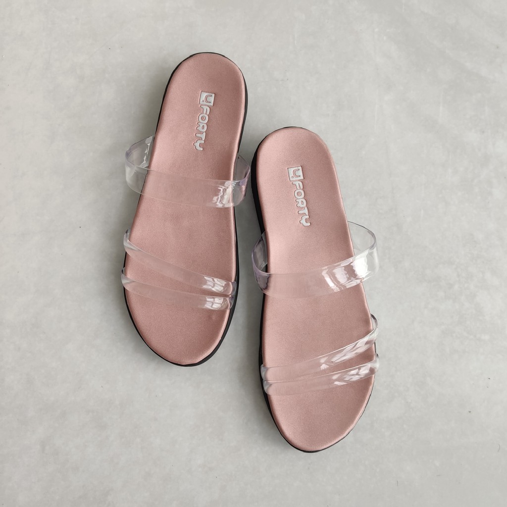 Sandal wanita sendal cewek  mika jelly bening sol flat nyaman di kaki