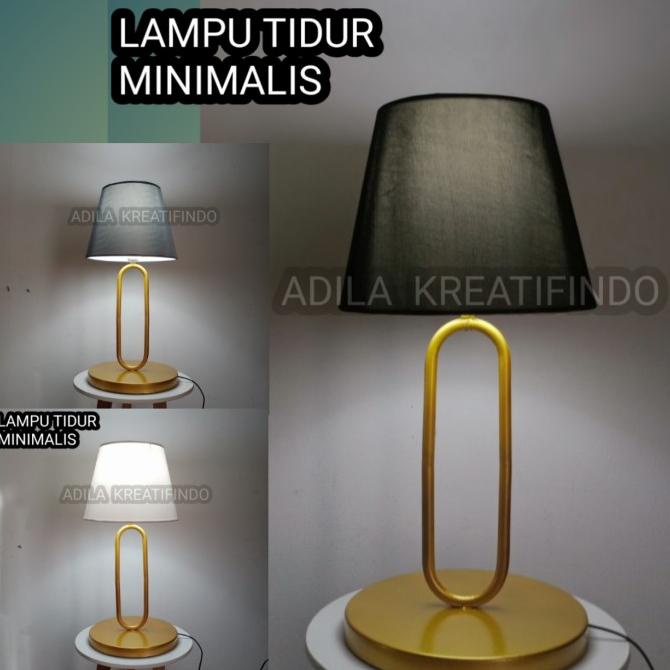 lampu tidur lampu meja lampu kamar lampu hotel minimalis warna putih ready