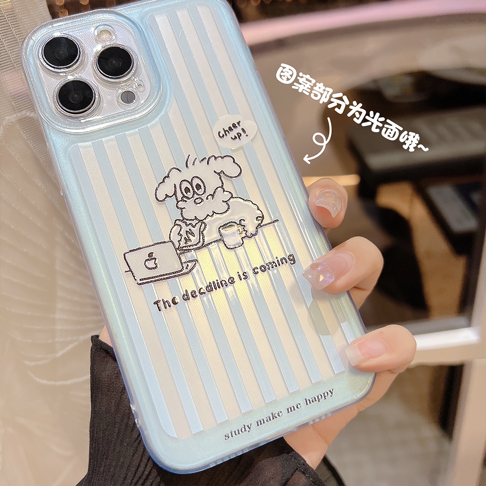 Case Pelindung Transparan Motif Kartun Anjing Untuk Iphone 14 7 8 SE2020 7 + 8 PLUS 11 12 13 Mini PRO MAX