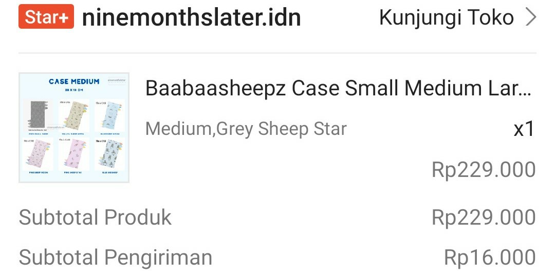 Baabaasheepz Case Small Medium Large Baa Baa Sheepz Cover Guling Bamboo Bedtime Sarung Bantal Pillow