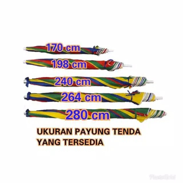 Payung Tenda / Payung Cafe / Payung Pantai Parasol Pelangi 240 cm ( 48&quot; )