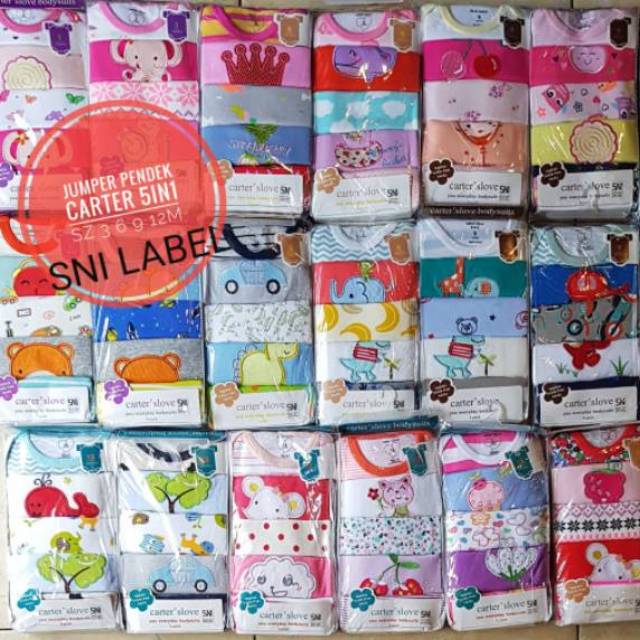 JUMPER pendek 5in1 GROSIR  / romper carter