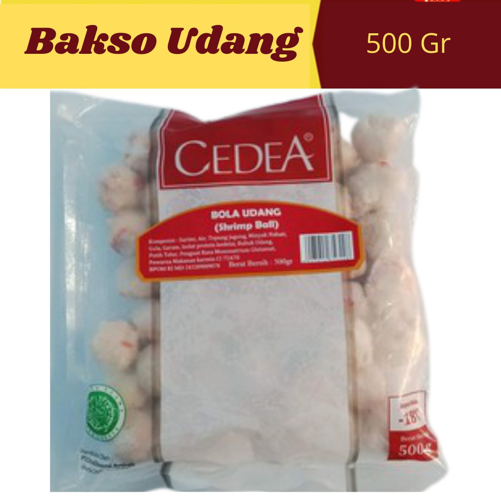 

Bakso Bola Udang CEDEA/Bola Udang CEDEA 500 Gr/Bakso Udang CEDEA 500 Gr