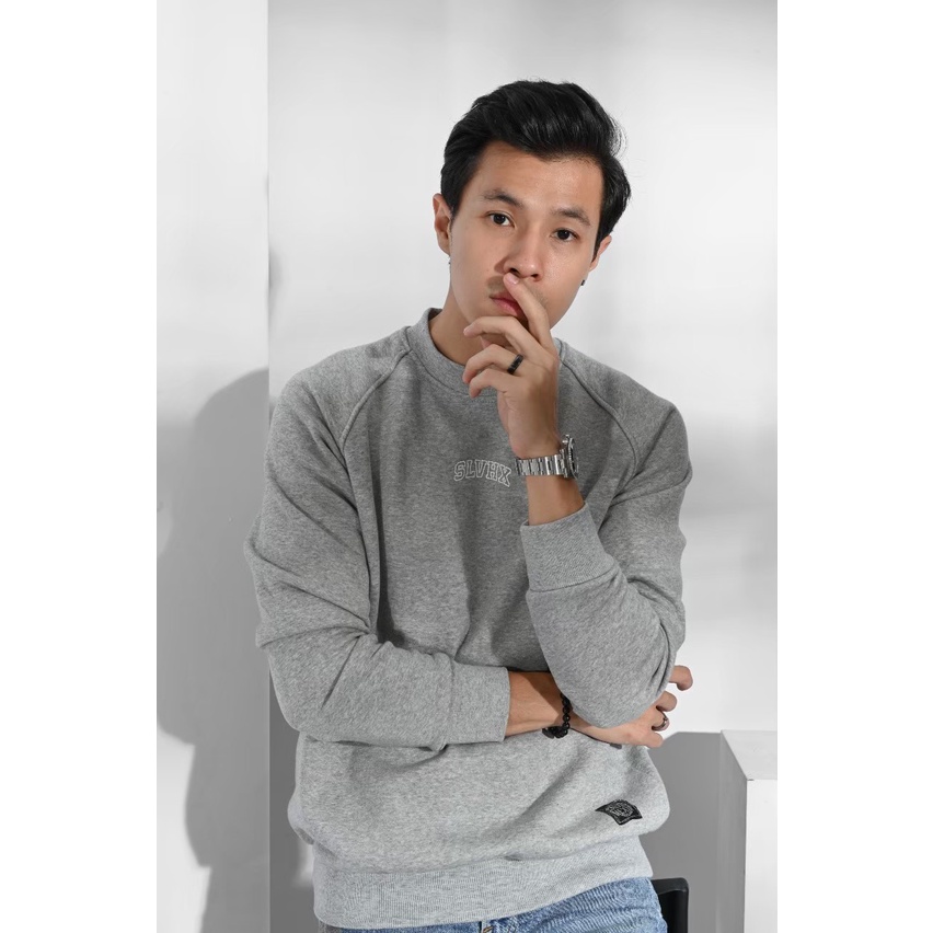 Crewneck Sweater Tebal New Simple SLVHX - Sweatshirt Hoodie Distro Original Salvio Hexia Terbaru