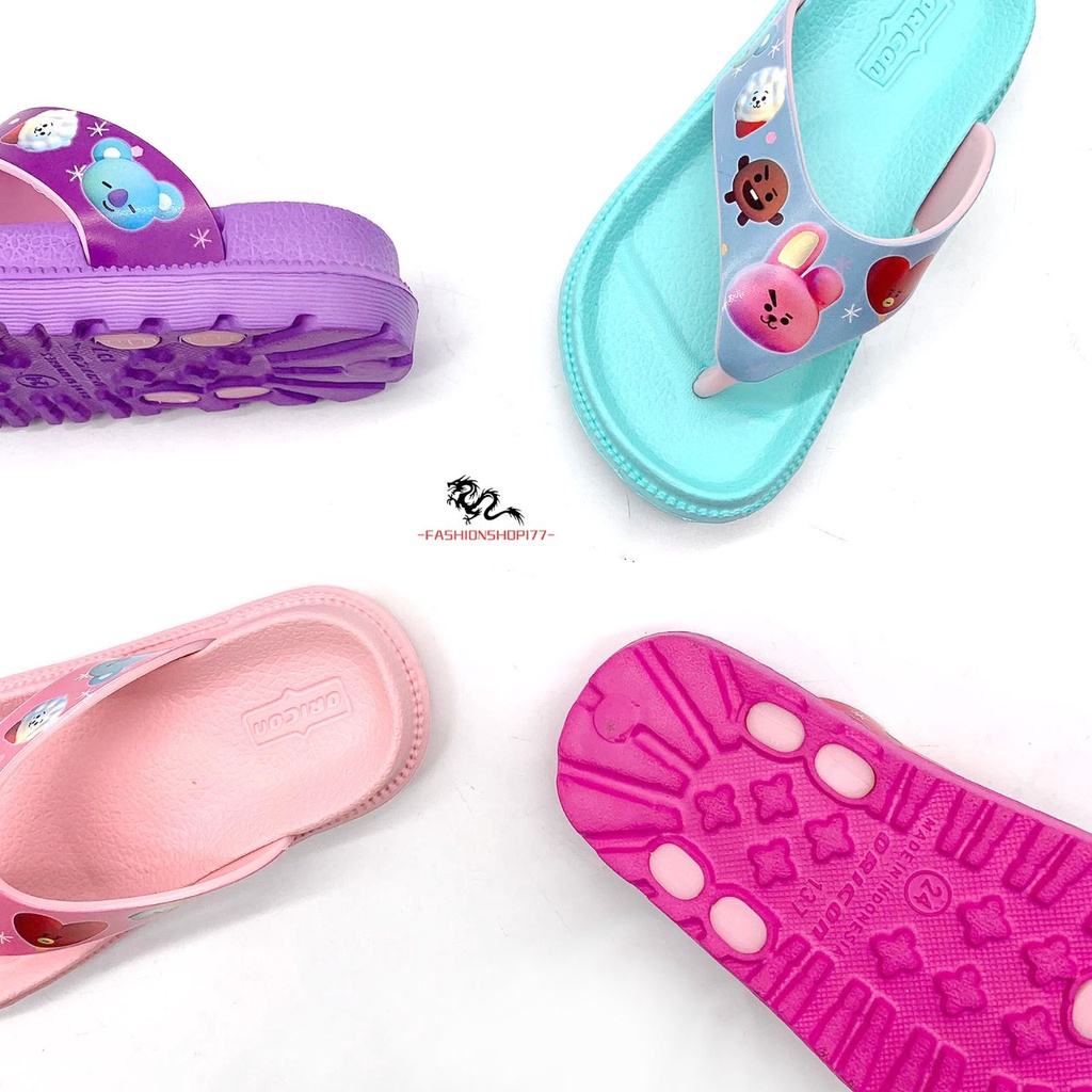 Sandal Jepit Anak Perempuan Bahan Karet Terbaru Kekinian Size 24-35