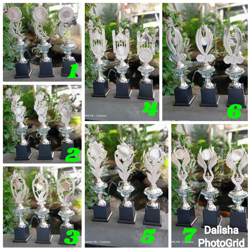 Piala Silver Piala Kristal Kaca silver  Piala Set Piala Sekolah Juara Kelas Piala Pondok Piala Murah