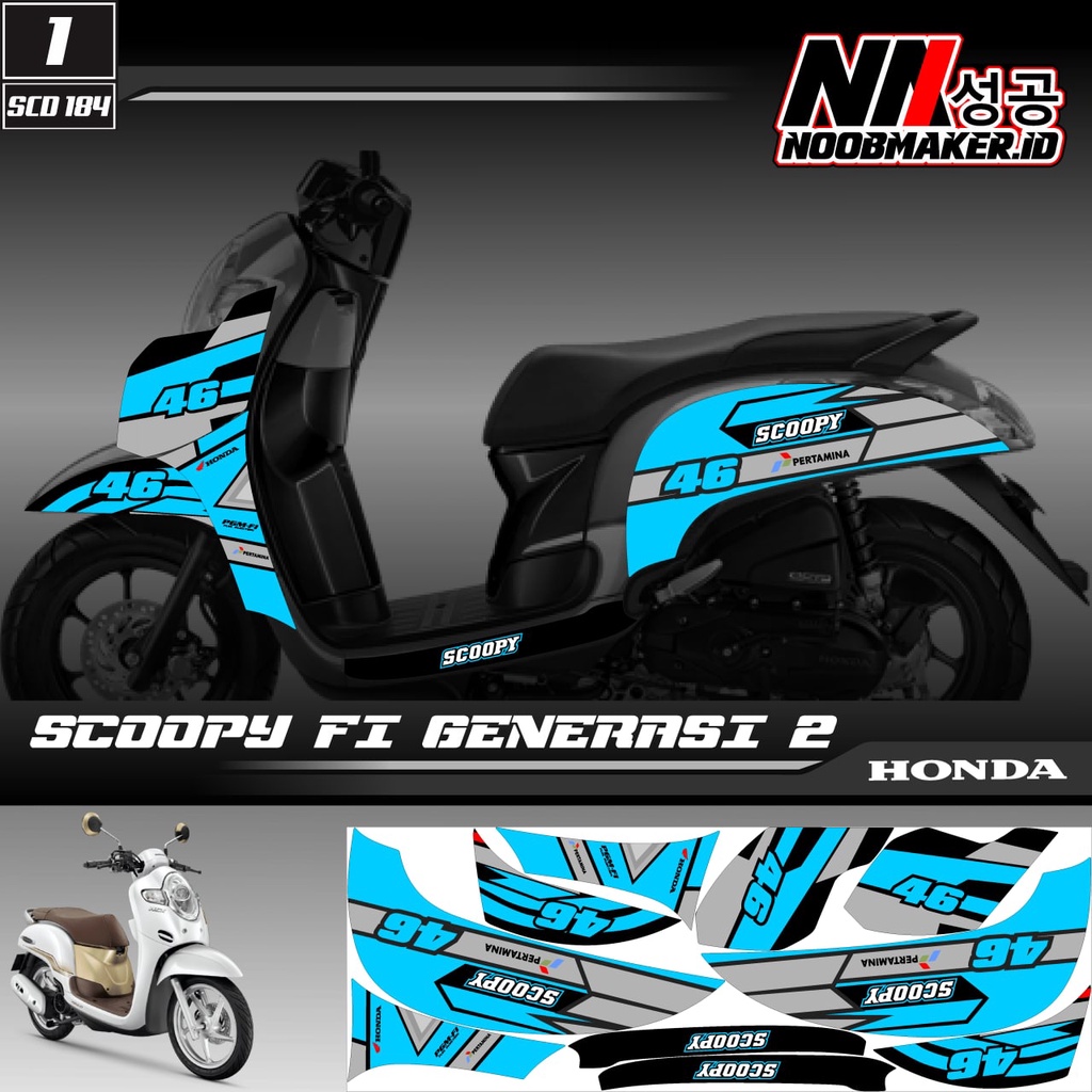 SCD 184 DECAL STICKER SCOOPY FI 2017 2018 2019 2020 SIMPEL
