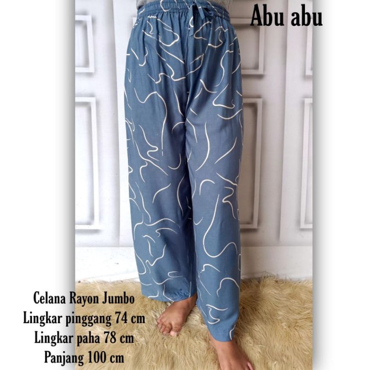 Celana Rayon Panjang Jumbo