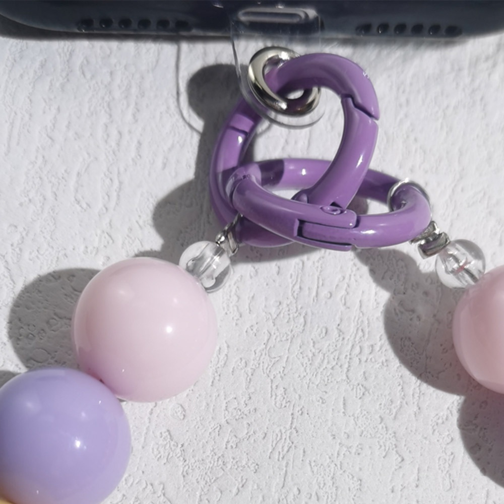 Tali Lanyard Transparan Bentuk Hati Bahan Metal Warna Emas / Silver Untuk Aksesoris Case Hp AP1