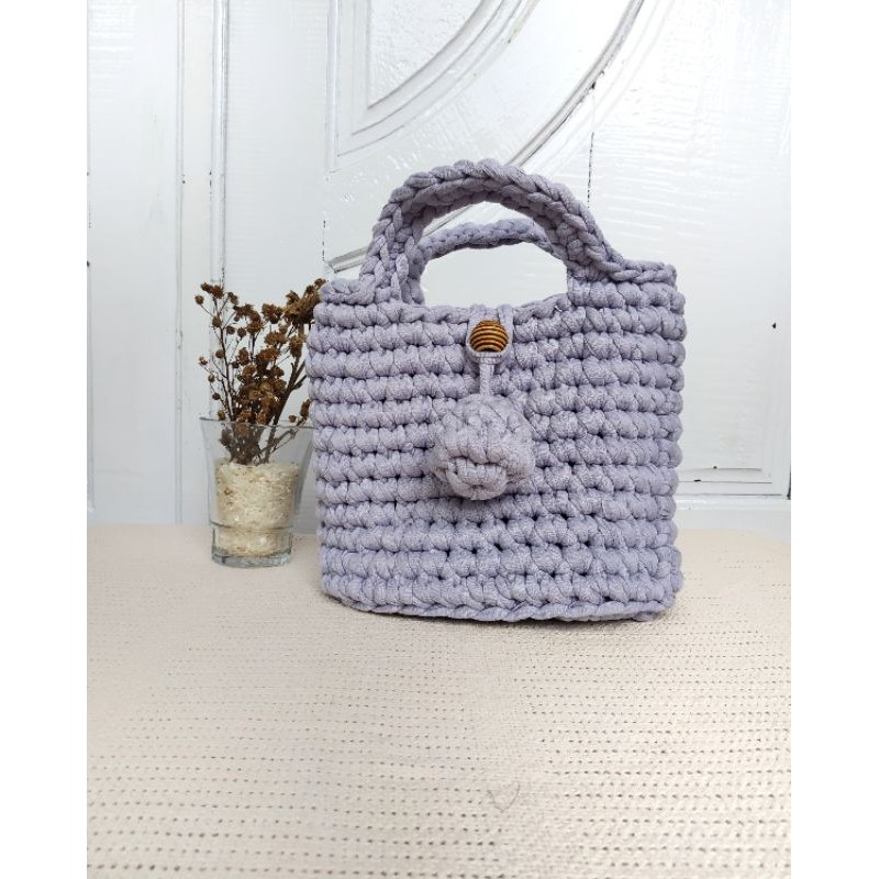 Tas rajut Lilac (crochet bag) tas korea