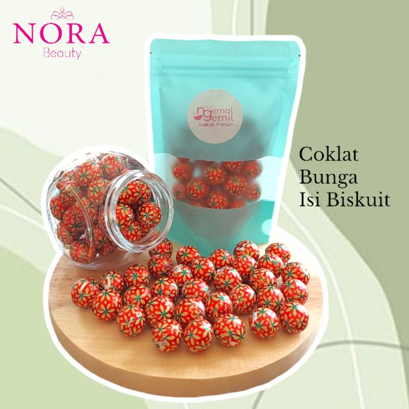 

Cemilan Cokelat Bunga Isi Biskuit Premium//murah