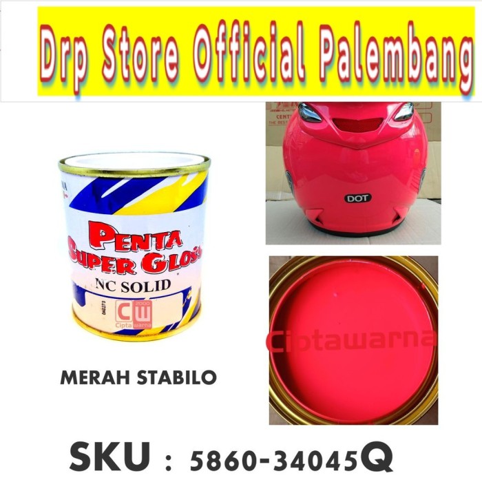 Cat Penta Super Gloss Merah Stabilo Skotlet Fluorecent 200Gram