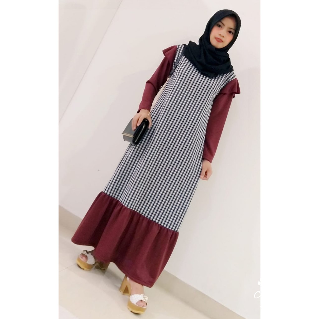 GAMIS RUFFLE KOTAK CARLINA FASHION