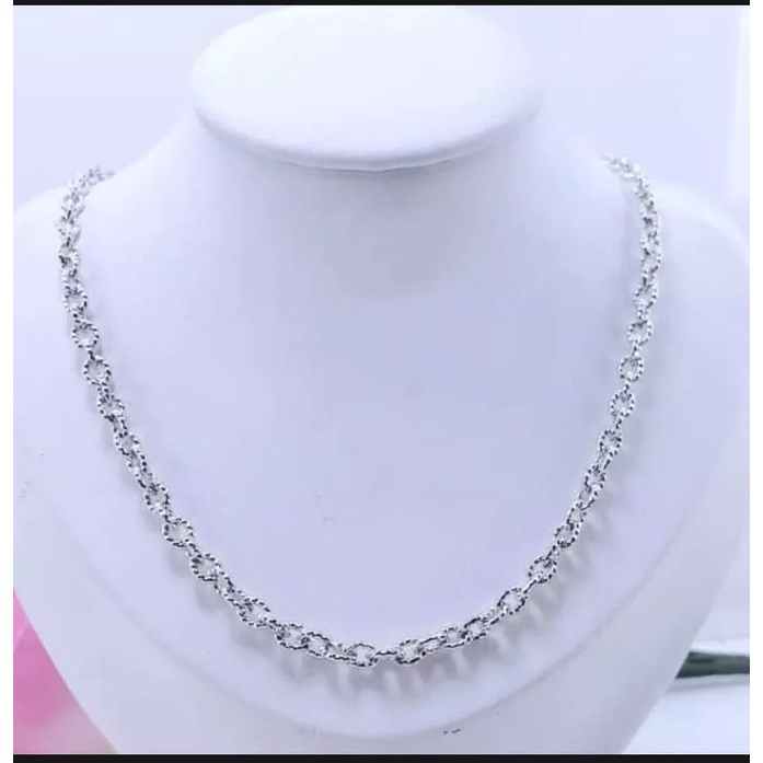 kalung titanium nuri kaca wanita / kalung wanita asli titanium