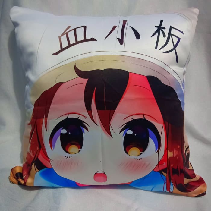pillow / bantal anime hataraku saibou / platelet 3