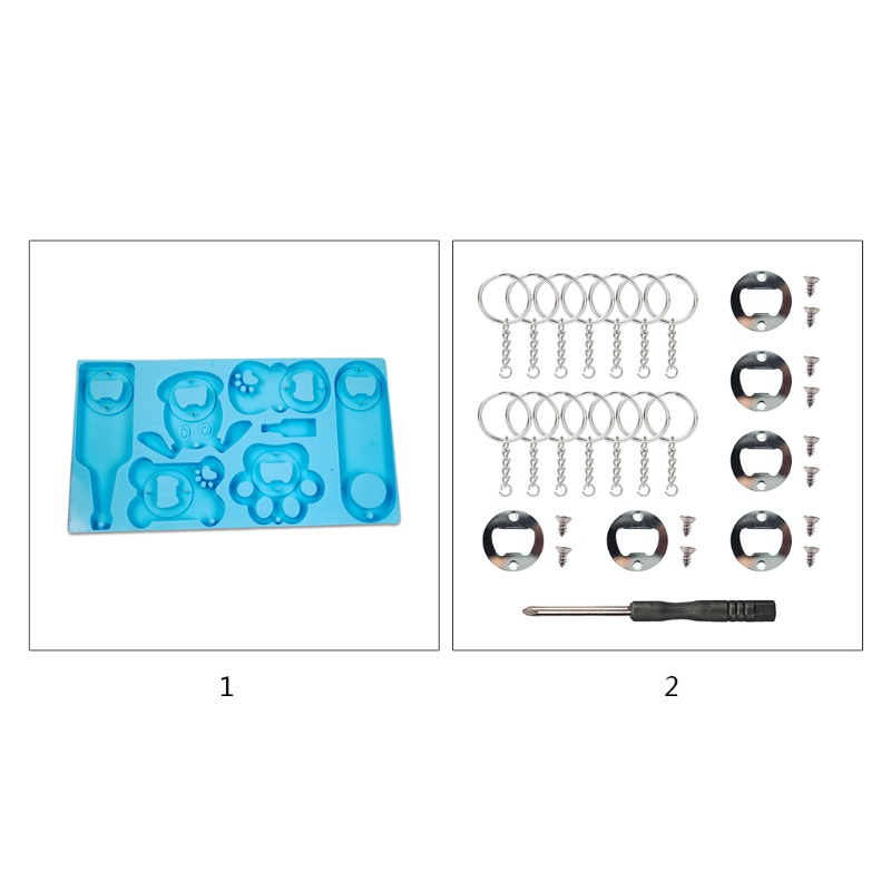 Siy Cetakan Resin Epoksi Bentuk Kunci Pas Pembuka Botol Bir Bahan Silikon