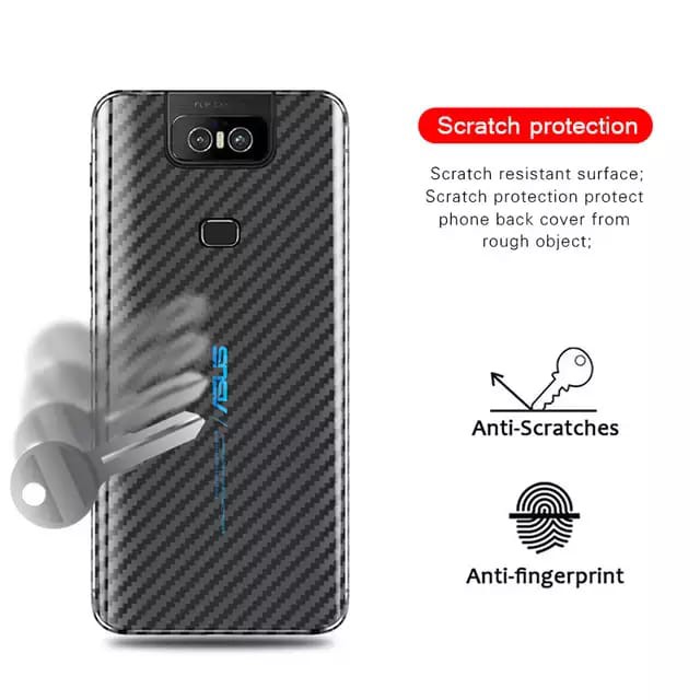 Asus Zenfone 6 2019 Skin Carbon Garskin Anti Gores Belakang