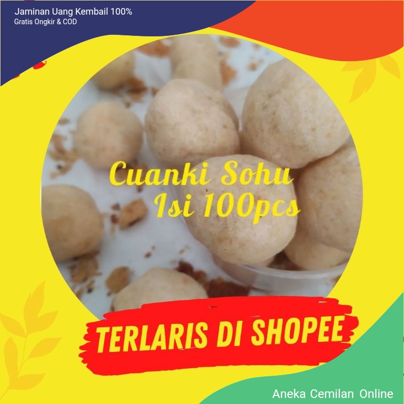 Jual Cuanki Sohu Khas Garut 1 Bal Cuanki Bulat Baso Kering Shopee