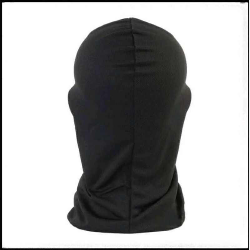 Masker Motor Ninja Hitam Polos KBR Kualitas Premium Dengan Busa Mulut