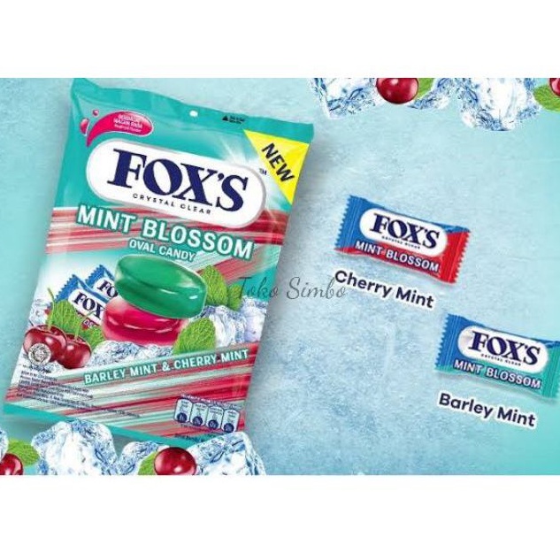 

Fox's Permen Foxs Mint Blossom isi 2 rasa cherry mint & barley mint 125 gram Fox oval candy