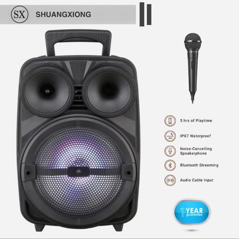 XNI83 Speaker aktif bluetooth sx-5038/Graind Power 3381 Gratis Mic/Speaker aktif Bkuetooth MP3/Mp4 Full bass