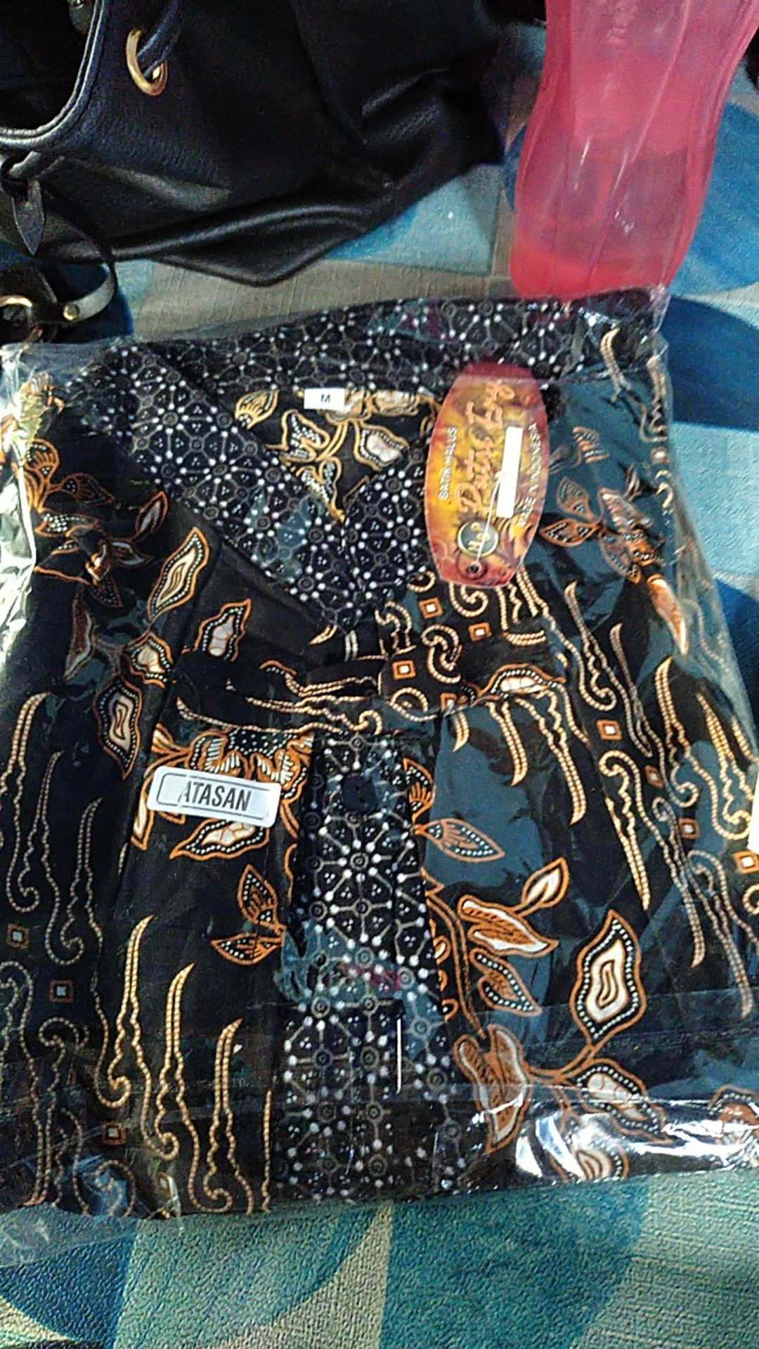 Maura Couple-sania Ruffle Batik Couple Atasan Blouse Ori Ndoro Jowi Motif Bunga Hitam Termurah Shope