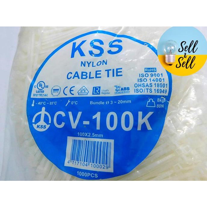

Office & Stationery | Document Organizer | Cable Ties Kss Cv-100 /Kabel Ties Kss Cv100 (Hitam/Putih) Isi 1000 Pcs | Best Seller