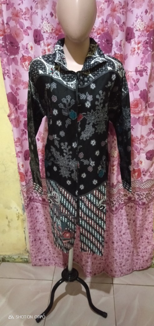 Couple Batik Tunik Modern Seragam Kerja Kantor Lengan Panjang Terbaru