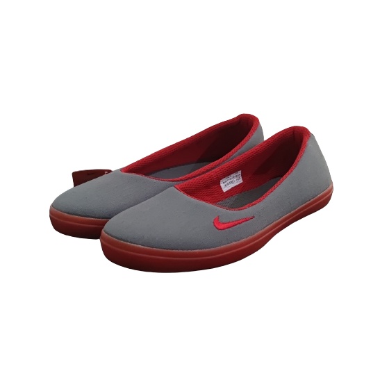 SEPATU SLIP ON WANITA 01 ABU MERAH.SEPATU SANTAI.SEPATU WANITA TERBARU