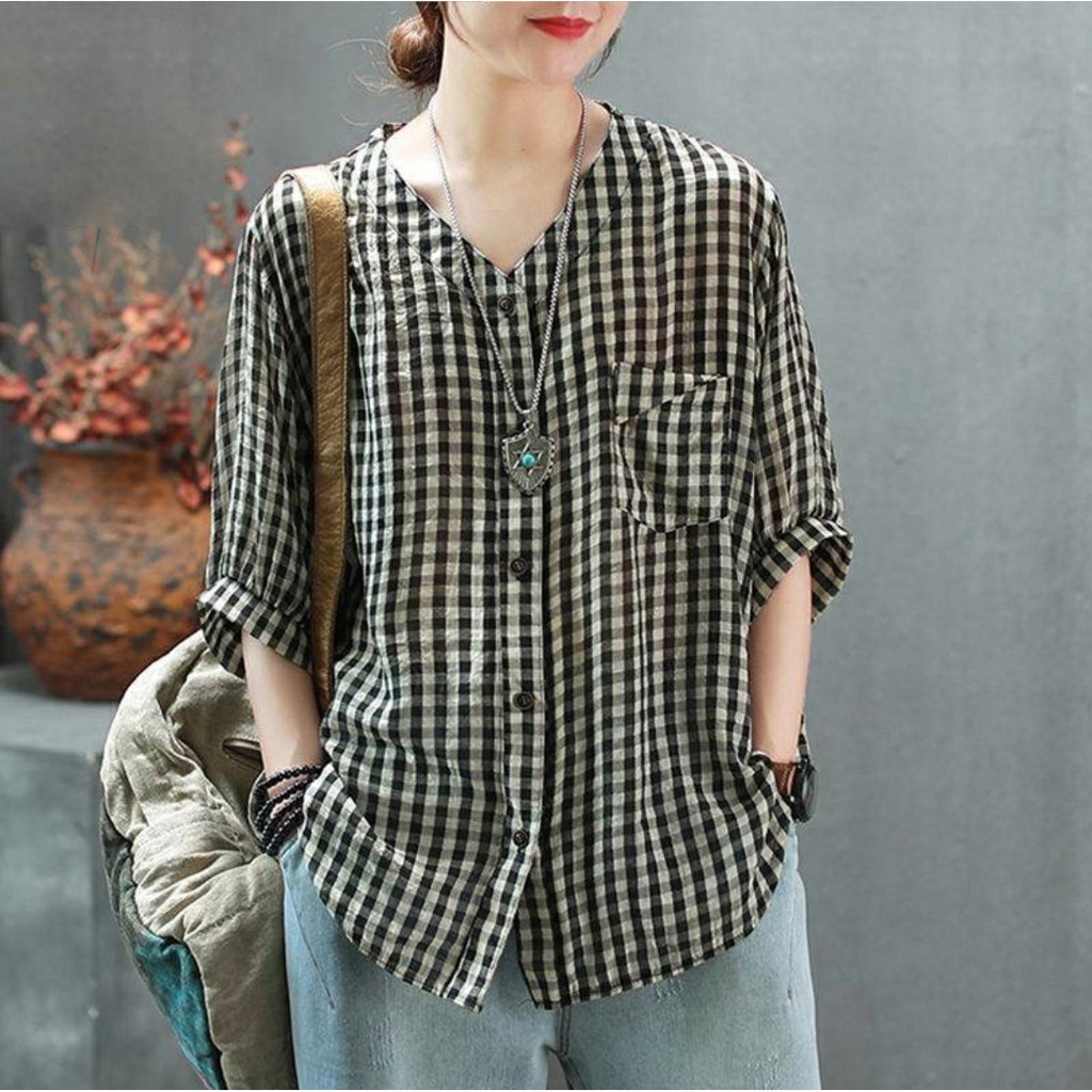 [GLFK] Blouse / Blouse Kotak / Atasan Kotak Wanita / Atasan Wanita / Blouse Korea