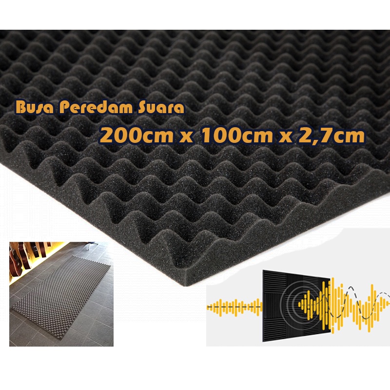 Busa Peredam Suara Telur - Acoustik Foam Soundproof - Egg Foam 200x100cm