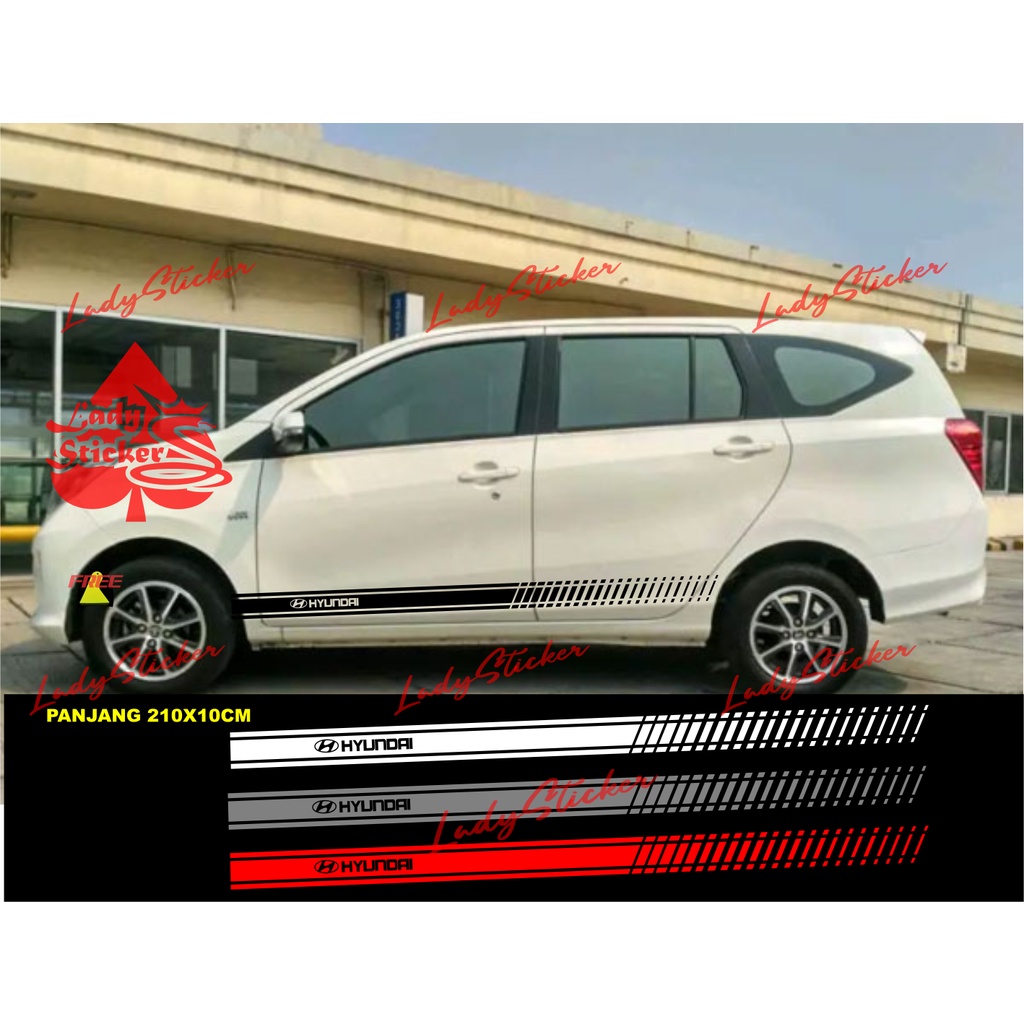 STICKER STIKER MOBIL HYUNDAI ATOZ STICKER HYUNDAY BODY SAMPING