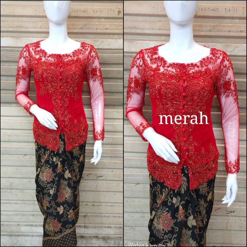 Realpict kebaya original//kebaya payet lengan panjang//kebaya payet sabrina