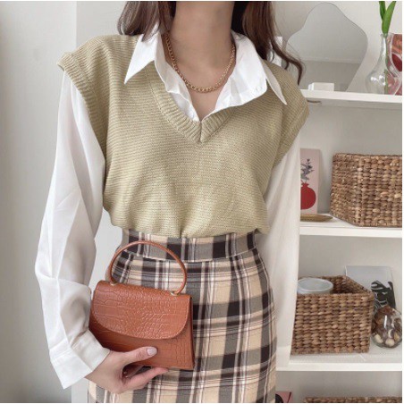 KANI VEST ROMPI RAJUT KNIT 12 get - Rompi Rajut Wanita - rompi basic