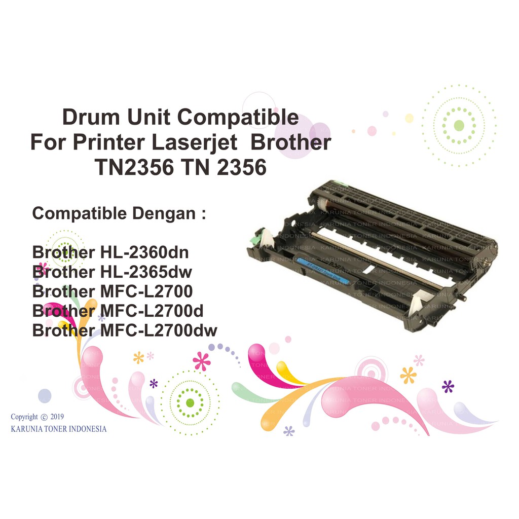 Drum Unit Compatible Brother TN2356 TN-2356 HL-2360dn HL-2360 MFC-L2700dw MFC-L2700d MFCL2700 HL2360