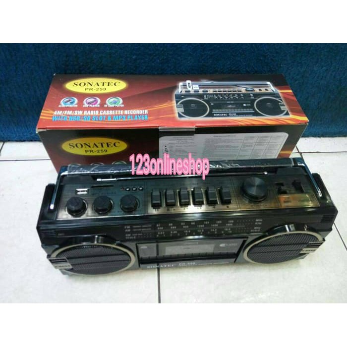Hot Promo Mini Compo SONATEC Kaset USB SD RADIO 3 Band