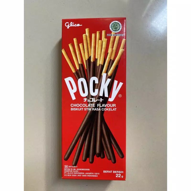 

Glico pocky mini biskuit stik bersalut coklat 22gr