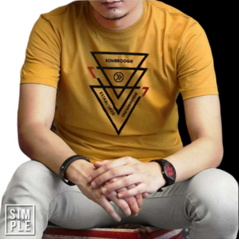 BAJU KAOS TSHIRT T SHIRT DISTRO FASHION PRIA COWOK LAKI LAKI DEWASA BOMBOOGIE BOOMBOGIE BOMBOGIE BOM