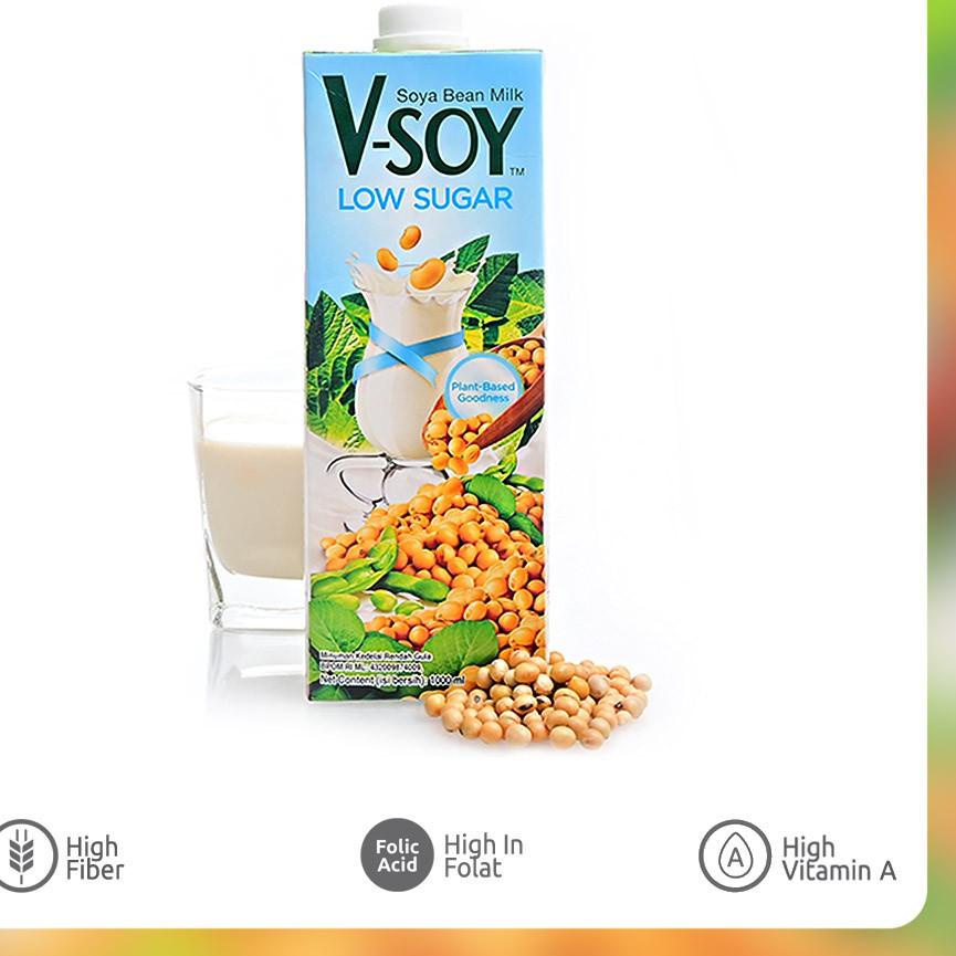 

COD✔️V-Soy - Soya Bean Milk Low Sugar 1 Liter|KD8