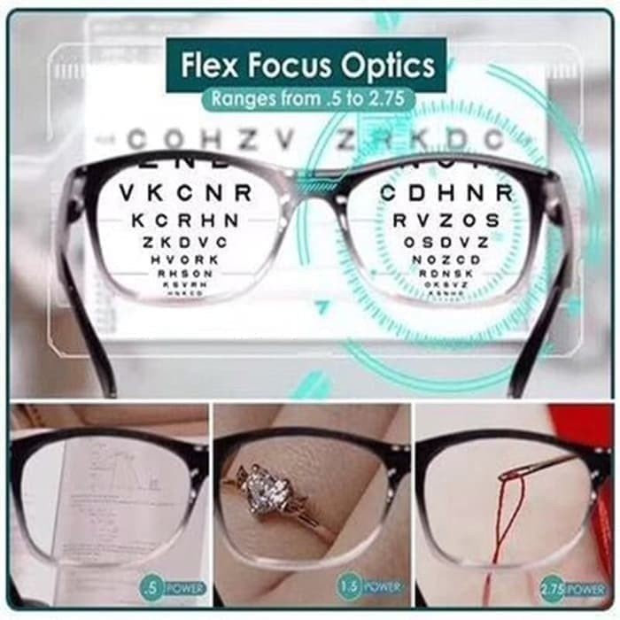 Kacamata Baca Plus Auto Focus ONE POWER GLASS READERS Unisex Oval Kotak All In One