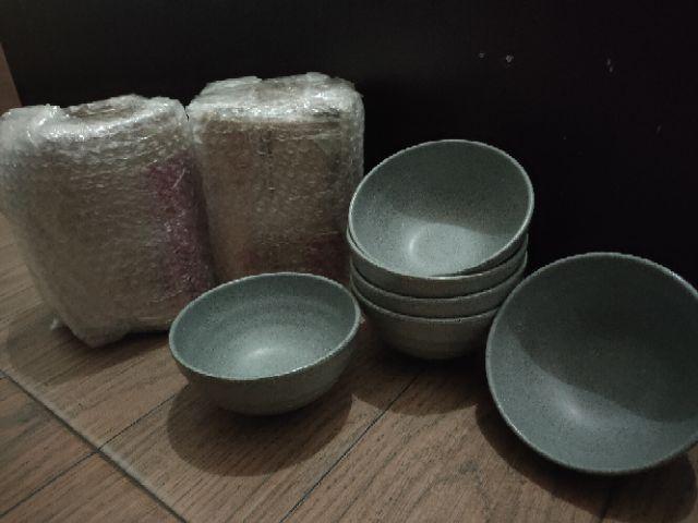 Golden Dragon Melamine (w3505a-mg) Mangkok Tembikar Sedang - Matte Grey [5 Inch / 6 Pcs]