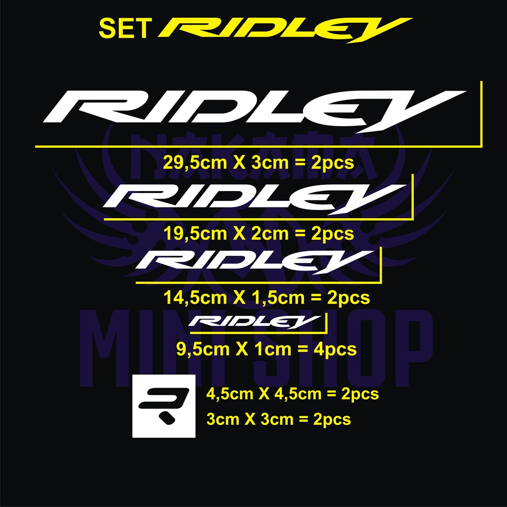 cutting sticker reflective sepeda Ridley